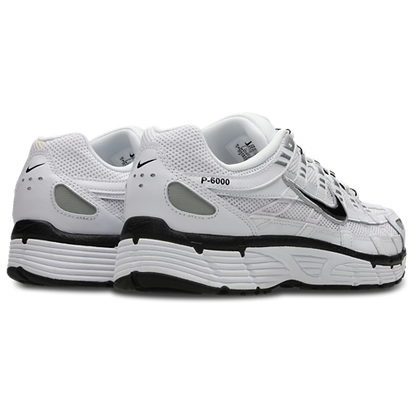 Nike P-6000 White Black Metallic Silver