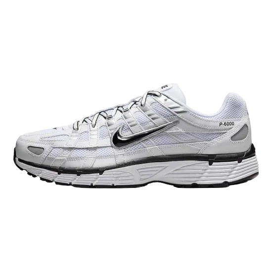 Nike P-6000 White Black Metallic Silver