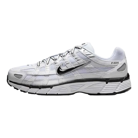 Nike P-6000 White Black Metallic Silver