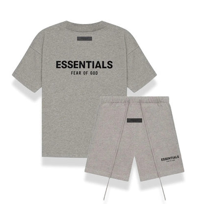 Fear of God Essentials Shorts Set 'Dark Oatmeal' (SS22)