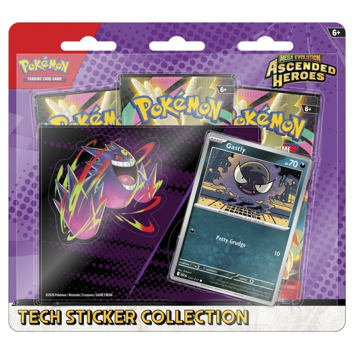 Pokémon TCG: Mega Evolution Ascended Heroes Tech Sticker Collection - Gastly